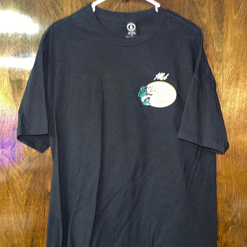 Black Short Sleeve Tee with Graphic Design